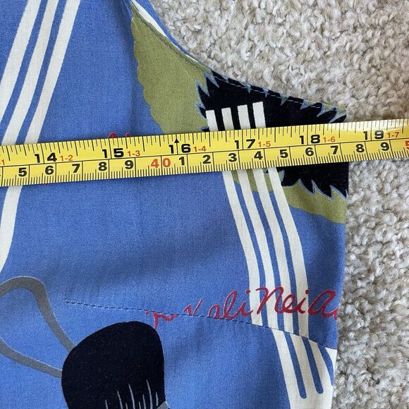 80's Vintage Reyn Spooner Hawaiian Midi Dress Ukelele Rare Print Rayon Sz Small - Picture 15 of 16